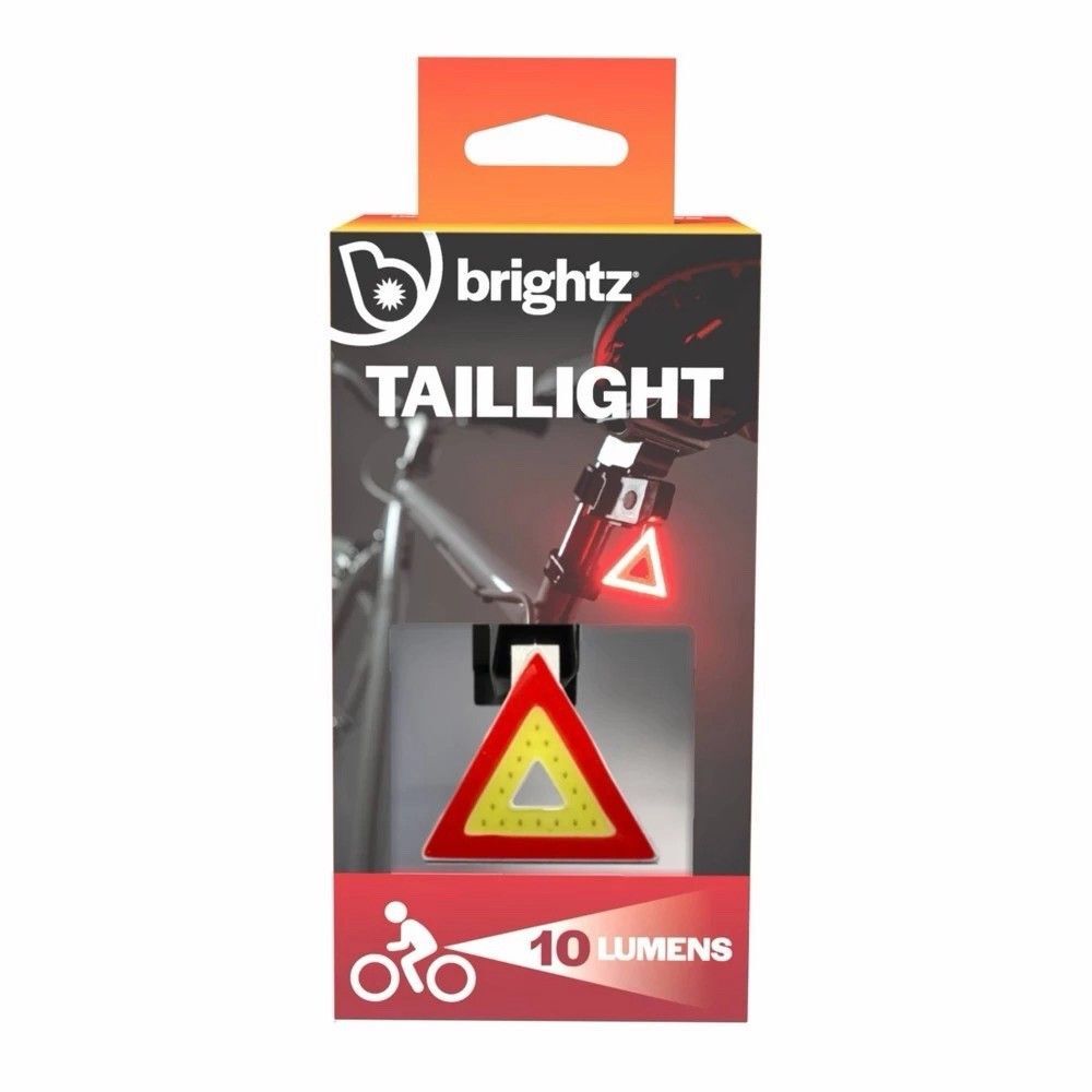 Brightz LED Triangle Bike Taillight USB-C Rechargeable 7 Mode Red Open Box